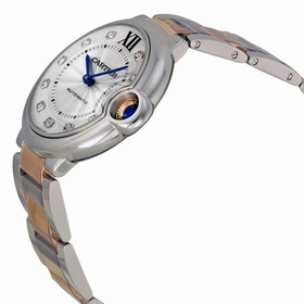 Cartier Ballon Bleu Silver Dial Steel and 18k Rose Gold Unisex Watch WE902031