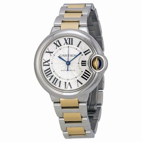 Cartier Ballon Bleu Silver Dial Steel and Yellow Gold Ladies Watch W6920099