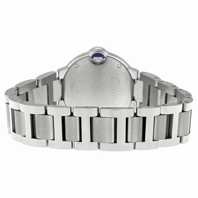 Cartier Ballon Bleu Silver Diamond Dial Stainless Steel Ladies Watch WE902073