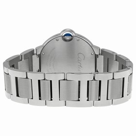 Cartier Ballon Bleu Silver Diamond Dial Stainless Steel Unisex Watch WE902075