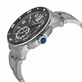 Cartier Calibre de Cartier Diver Black Dial Steel Men's Watch W7100057