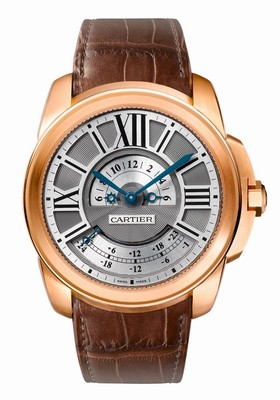Cartier Calibre de Cartier Multiple Time Zone 18 kt Rose Gold Men's Watch W7100025