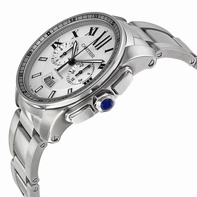 Cartier Calibre de Cartier Silver Dial Chronograph Automatic Men's Watch W7100045