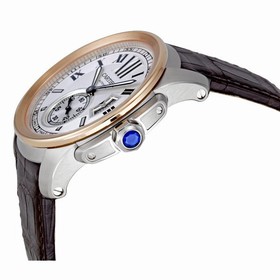 Cartier Calibre De Cartier Silver Dial Mechanical Wind Men's Watch W7100039