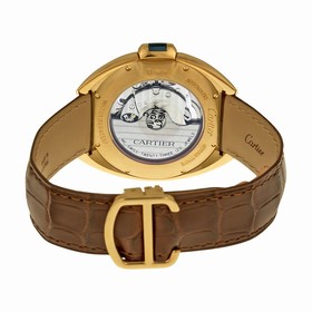 Cartier Cle Silver Flinque Dial 18K Rose GOld Automatic Men's Watch WGCL0004