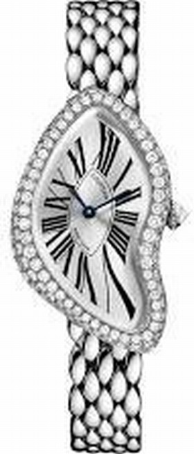 Cartier Crash Silvered Opaline Dial Ladies Watch WL420051