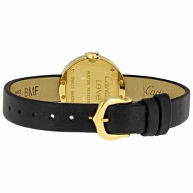 Cartier Love 18kt Yellow Gold Diamond Case Satin Strap Ladies Watch WE800931
