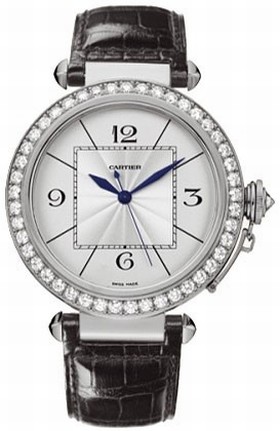 Cartier Pasha Diamond 18kt White Gold Men's Watch WJ120251
