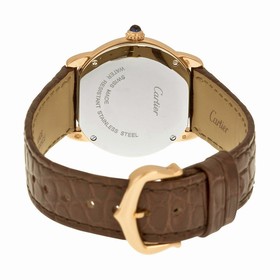 Cartier Ronde Solo De Cartier Silver Dial Brown Leather Ladies Watch W6701007
