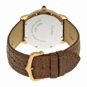 Cartier Ronde Solo De Cartier Silver Dial Brown Leather Unisex Watch W6701008