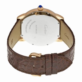 Cartier Ronde Solo de Cartier XL Automatic Silver Dial 18 kt Rose Gold Men's Watch W6701009