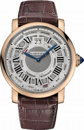 Cartier Rotonde de Cartier Annual Calendar Complication 18 kt Rose Gold Men's Watch W1580001