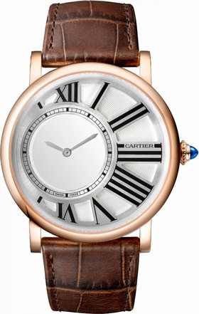 Cartier Rotonde Mysterious Hours Mechanical 18Kt Pink Gold Men's Watch W1556223
