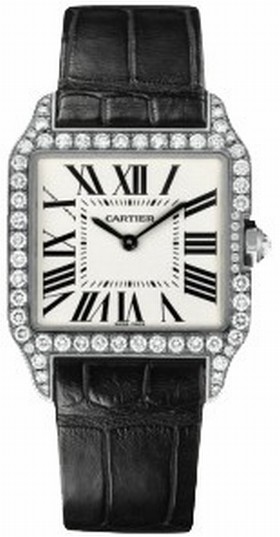 Cartier Santos Dumont Diamond Bezel Ladies Watch WH100251
