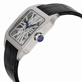 Cartier Santos-Dumont Skeleton Dial 18 kt White Gold Men's Watch W2020033