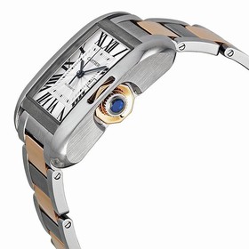 Cartier Tank Anglaise Medium Automatic Rose Gold and Steel Ladies Watch W5310037