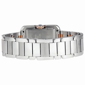 Cartier Tank Anglaise Medium Automatic Silver Dial 18 kt Rose Gold and Steel Unisex Watch W5310007