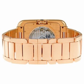 Cartier Tank Anglaise Silver Dial 18k Rose Gold Men's Watch W5310002
