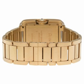 Cartier Tank Anglaise Silver Dial 18kt Pink Gold Men's Watch WT100003