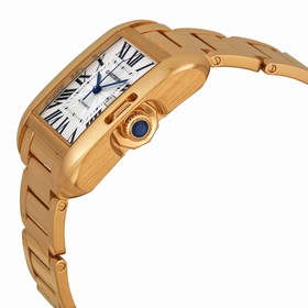 Cartier Tank Anglaise Silver Dial 18kt Rose Gold Ladies Watch W5310003