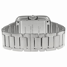 Cartier Tank Anglaise Silver Dial 18kt White Gold Diamond Ladies Watch WT100009