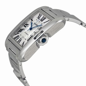 Cartier Tank Anglaise Silver Dial 18kt White Gold Men's Watch W5310025