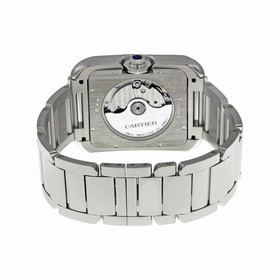 Cartier Tank Anglaise Silver Dial 18kt White Gold Men's Watch W5310025