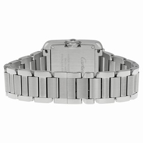 Cartier Tank Anglaise Silver Dial Stainless Steel Bracelet Ladies Watch W5310022