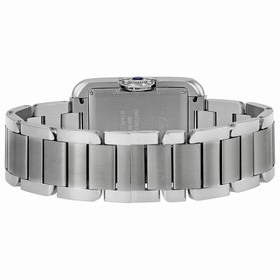 Cartier Tank Anglaise Silver Dial Stainless Steel Bracelet Men's Watch W5310009