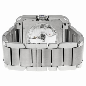 Cartier Tank Anglaise Silver Dial Stainless Steel Men's Watch W5310008