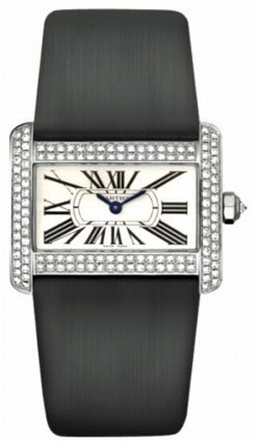 Cartier Tank Divan 18kt White Gold Diamond Mini Ladies Watch WA301271