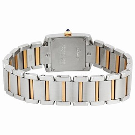 Cartier Tank Francaise 18k Rose Gold and Steel Pink Mother of Pearl Ladies Watch W51027Q4