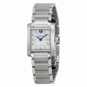 Cartier Tank Francaise Silver Dial Stainless Steel Ladies Watch WE110006