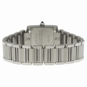 Cartier Tank Francaise Silver Dial Stainless Steel Ladies Watch WE110006