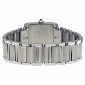 Cartier Tank Francaise Silver Dial Stainless Steel Ladies Watch WE110007
