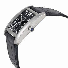 Cartier Tank MC Automatic Black Dial Black Leather Men's Watch W5330004