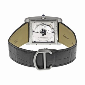 Cartier Tank MC Automatic Black Dial Black Leather Men's Watch W5330004
