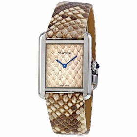 Cartier Tank Solo Python Pattern Dial Quartz Ladies Watch W5200020