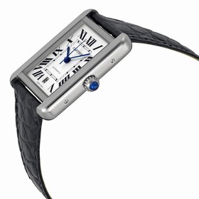 Cartier Tank Solo XL Automatic Silver Dial Stainless Steel Men's Watch W5200027