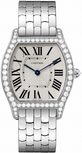 Cartier Tortue Silver Dial Ladies Watch WA501013