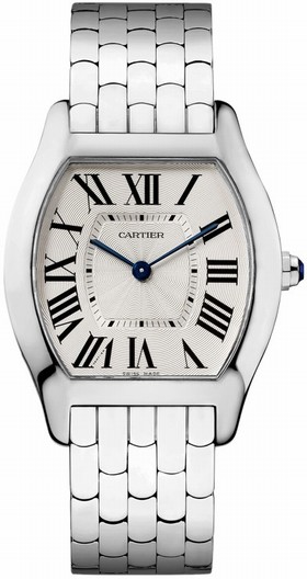 Cartier Tortue Silvered Guilloché Dial Ladies Watch W1556367