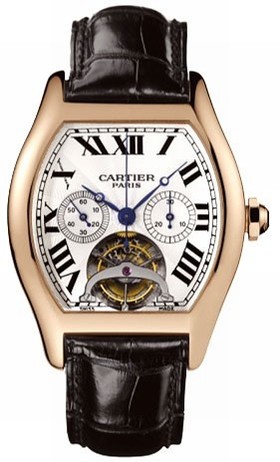 Cartier Tortue Tourbillon Limited Edition Chronograph Single Push Piece 18kt Rose Gold XL Men's Watch W1548151