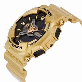 Casio G Shock Black Dial Gold-Colored Resin Men's Watch GA110GD-9B