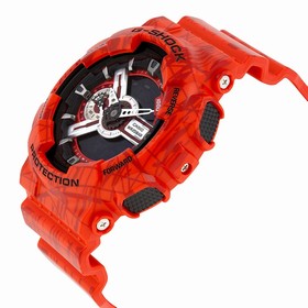 Casio G-Shock Quartz Red Analog Resin Strap Men's Watch GA110SL-4A