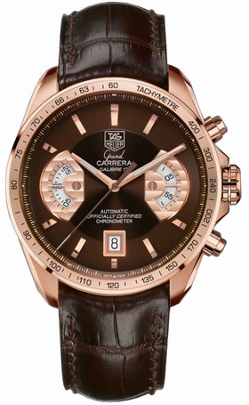 TAG Heuer Grand Carrera Calibre 17 RS Chronograph Gold / Brown (CAV514C.FC8171)