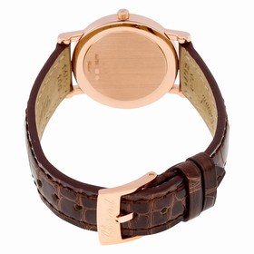 Chopard Classic White Dial 18kt Rose Gold Case Brown Alligator Strap Ladies Watch 127387-5001