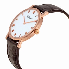 Chopard Classic White Dial Rose Gold Alligator Leather Ladies Watch 163154-5001DBR