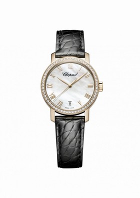 Chopard Classic White Mother of Pearl Dial 18 Carat Rose Gold Men's Watch 134200-5001