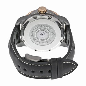 Chopard G.P.M.H Snailed Grey Dial Black Leather Men's Watch 168568-9001
