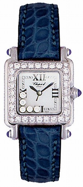 Chopard Happy Sport Diamond Steel Blue Ladies Watch 27/8894/23-11